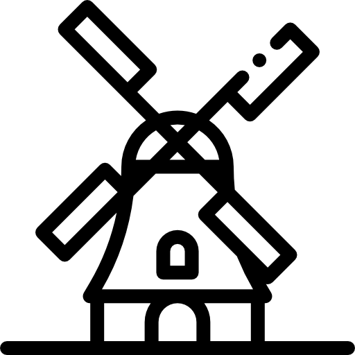 Мельница Detailed Rounded Lineal иконка