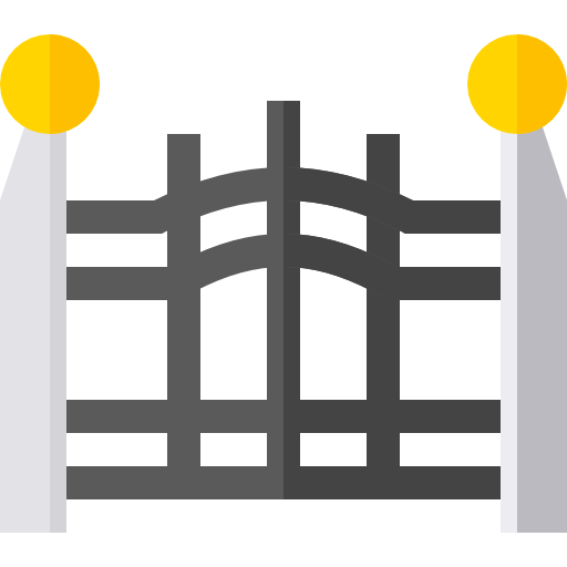 portão Basic Straight Flat Ícone