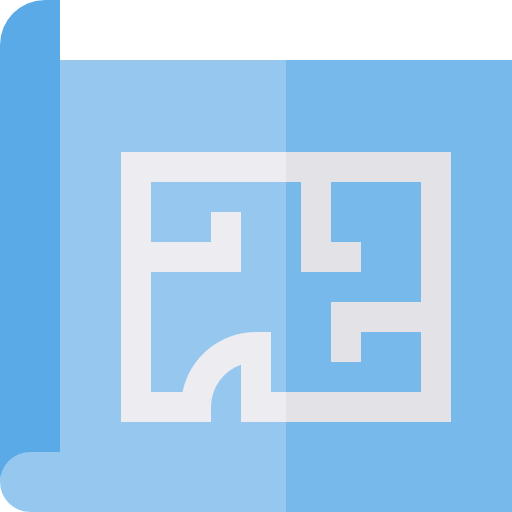 blauwdruk Basic Straight Flat icoon