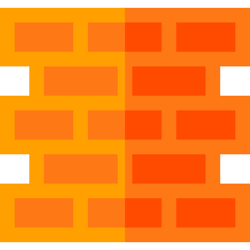 pared de ladrillo Basic Straight Flat icono