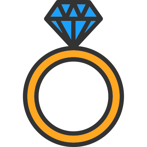 anillo de diamantes Generic color lineal-color icono