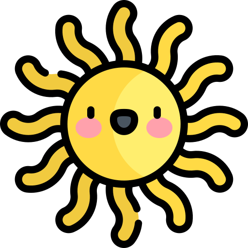 sole di maggio Kawaii Lineal color icona