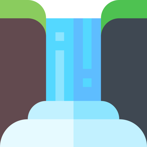 Waterfall Basic Straight Flat icon