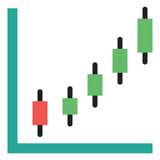 Candlestick chart Generic color fill icon