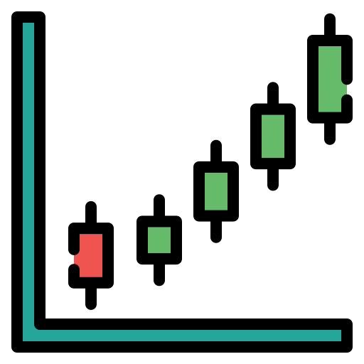 gráfico de velas Generic color lineal-color Ícone