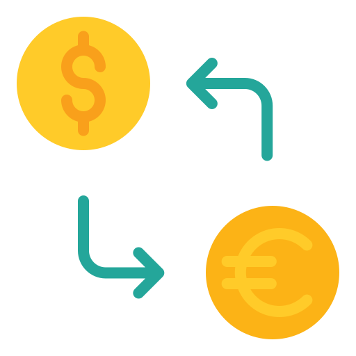 Money exchange Generic color fill icon