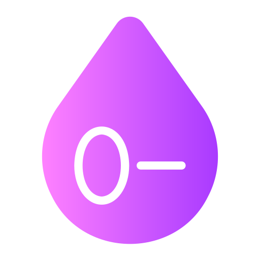 grupa krwi 0- Generic gradient fill ikona