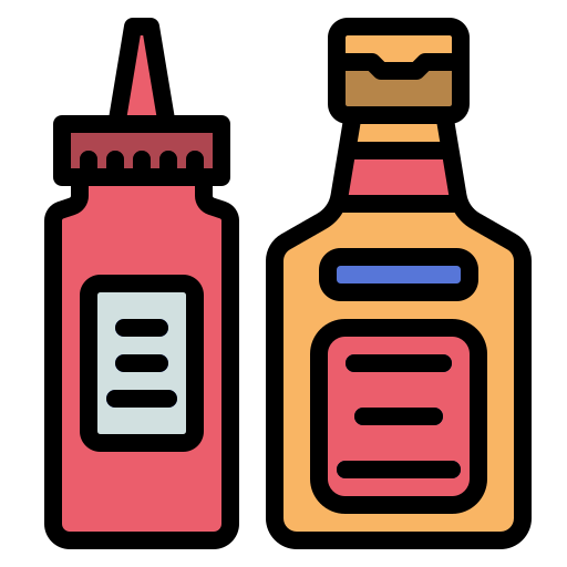bouteille de ketchup Generic color outline Icône