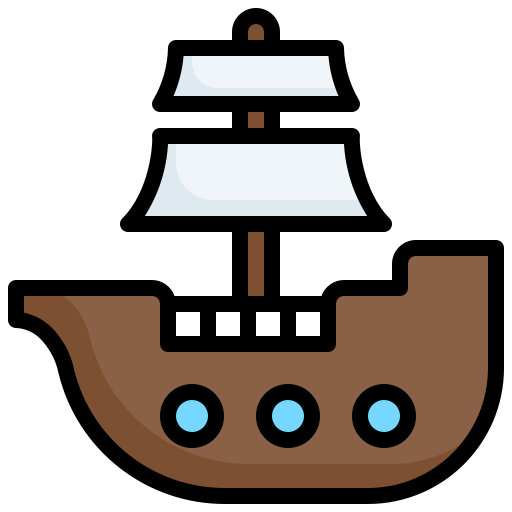 statek Surang Lineal Color ikona