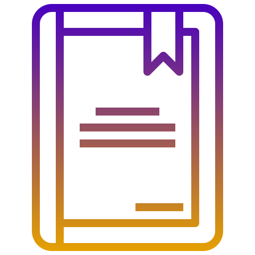 Book Generic gradient outline icon