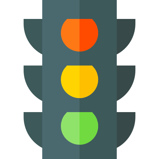 stoplicht Basic Straight Flat icoon