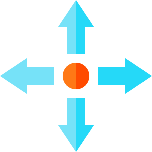 Directions Basic Straight Flat icon
