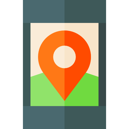 Mobile map Basic Straight Flat icon