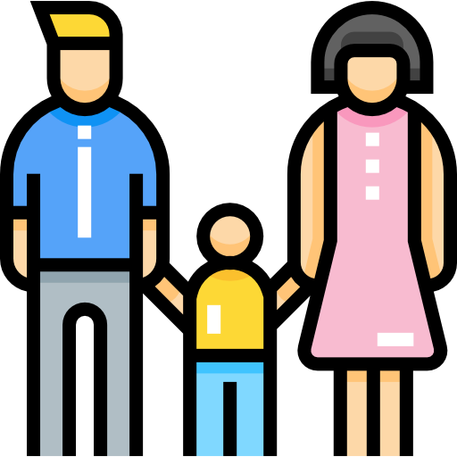 Family Detailed Straight Lineal color icon