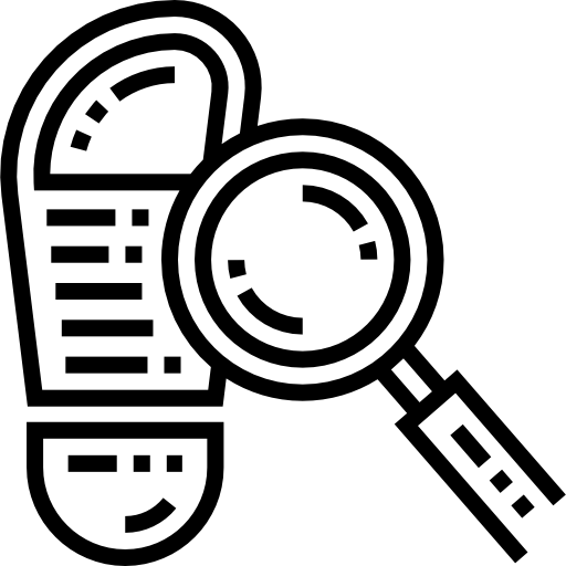huella Detailed Straight Lineal icono