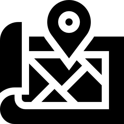 mapa Basic Straight Filled Ícone