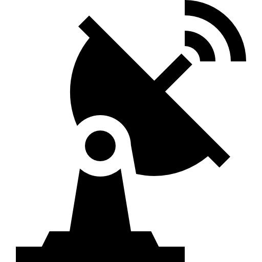 antena parabólica Basic Straight Filled icono