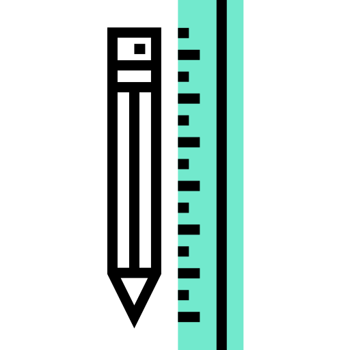 lápis Detailed Straight One Color Ícone