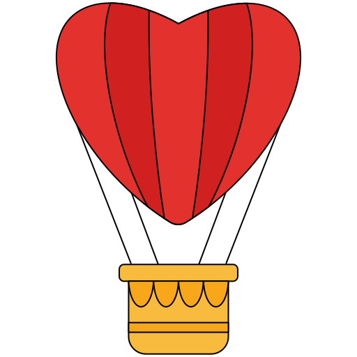 Hot air balloon Dinosoft Lineal Color icon