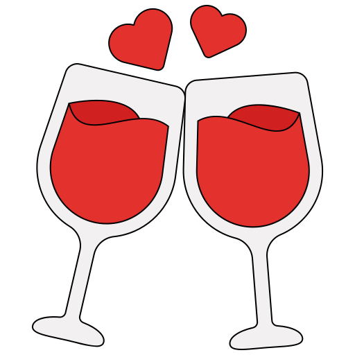 Wine glass Dinosoft Lineal Color icon