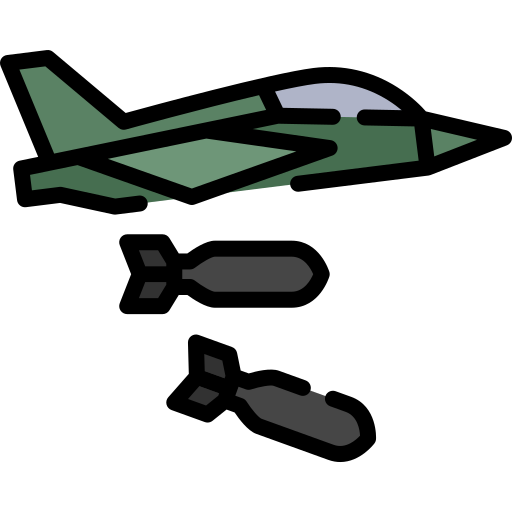 bommenwerper Generic color outline icoon