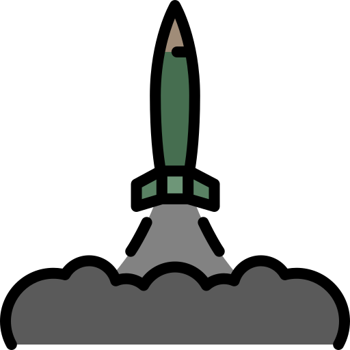 Ракета Generic color outline иконка
