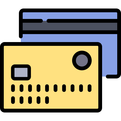 kredietkaart Generic color outline icoon
