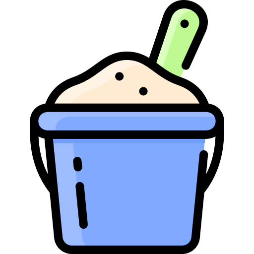 Sand bucket Vitaliy Gorbachev Lineal Color icon