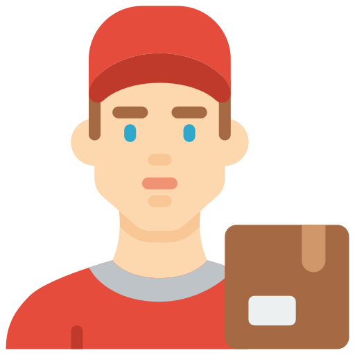 Delivery man Basic Miscellany Flat icon