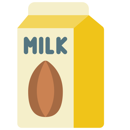 leite de amêndoa Basic Miscellany Flat Ícone