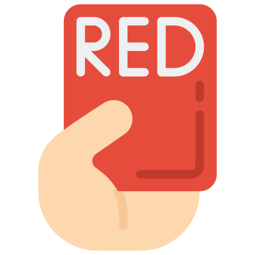 rote karte Basic Miscellany Flat icon