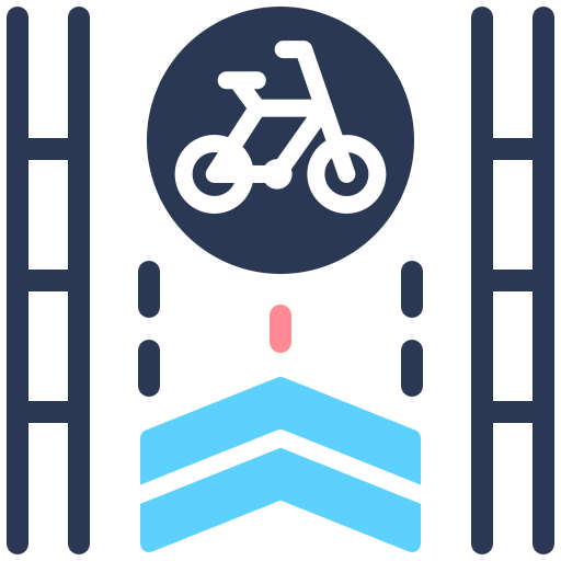 Bike path Generic color lineal-color icon