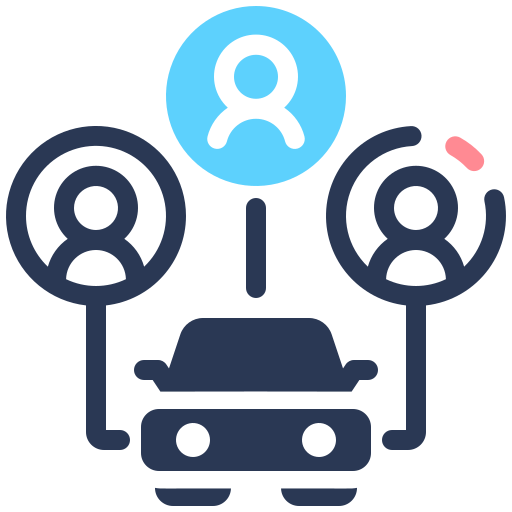 Carsharing Generic color lineal-color icon