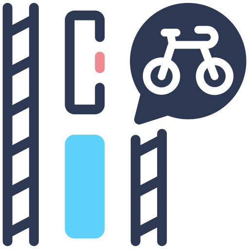 corsia per le bici Generic color lineal-color icona