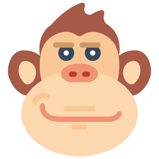 scimmia Basic Miscellany Flat icona