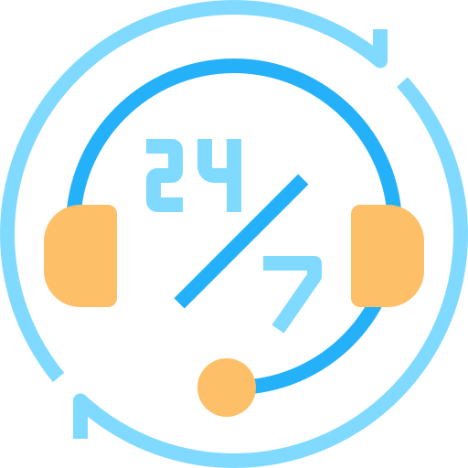 24-godzinne wsparcie Linector Flat ikona