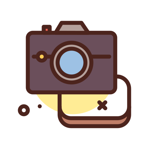 cámara fotográfica Darius Dan Lineal Color icono
