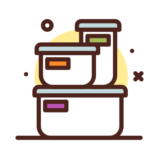 contenedor de comida Darius Dan Lineal Color icono
