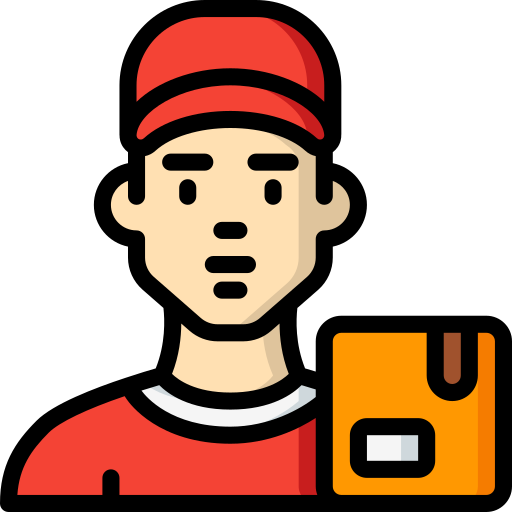 Delivery man Basic Miscellany Lineal Color icon