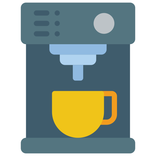 maquina de cafe Basic Miscellany Flat icono