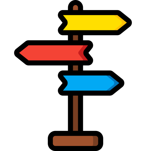 Signpost Basic Miscellany Lineal Color icon