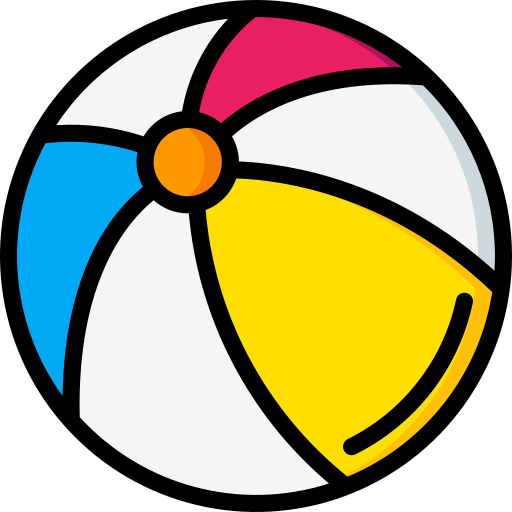 Beach ball Basic Miscellany Lineal Color icon