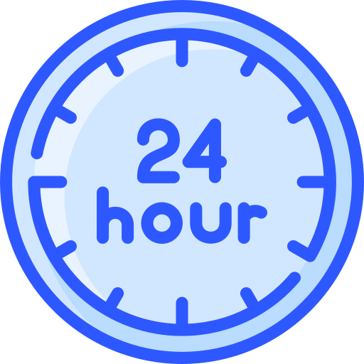 24 hours support Vitaliy Gorbachev Blue icon