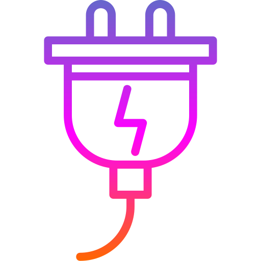wtyczka elektryczna Generic gradient outline ikona
