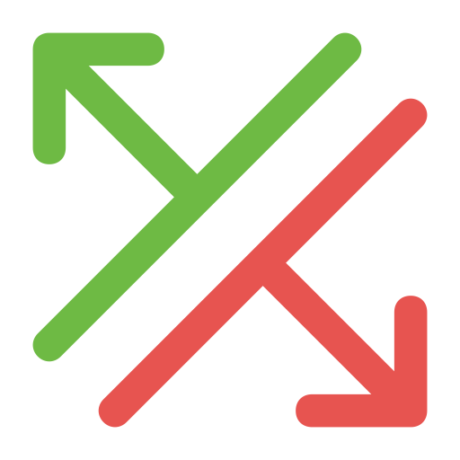 diagonale pijlen Generic color outline icoon