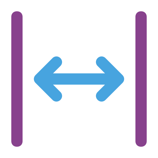 水平方向の間隔を分配する Generic color outline icon
