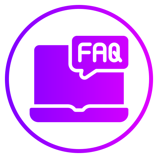 Frequently asked questions Generic gradient fill icon