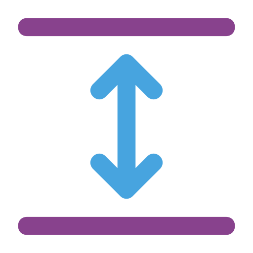 垂直方向の間隔を分配する Generic color outline icon