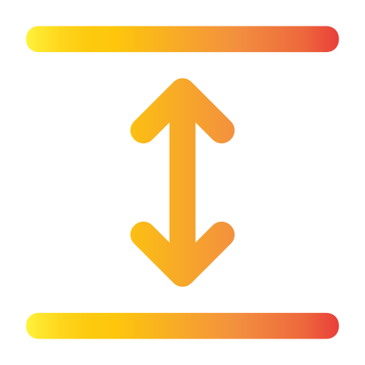 distribuir espaciado vertical Generic gradient outline icono