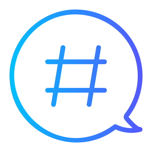 hastag Generic gradient outline icoon